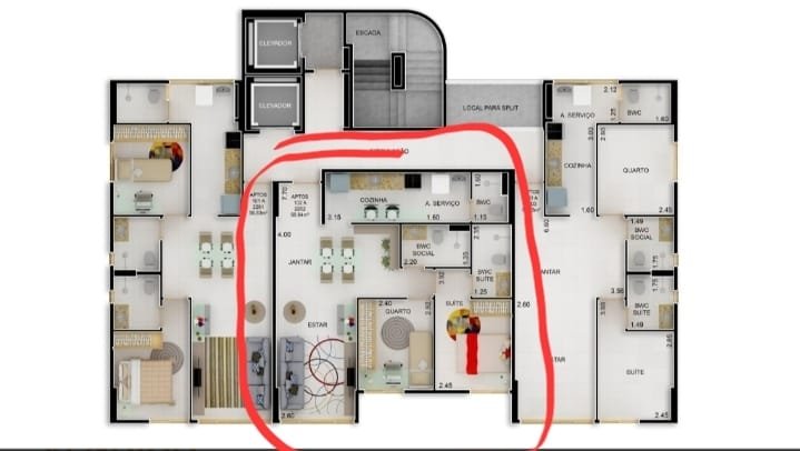 Vista da área de lazer